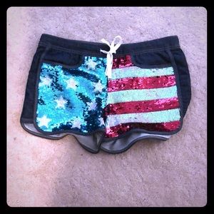 Juicy Couture Sequin Americana Shorts